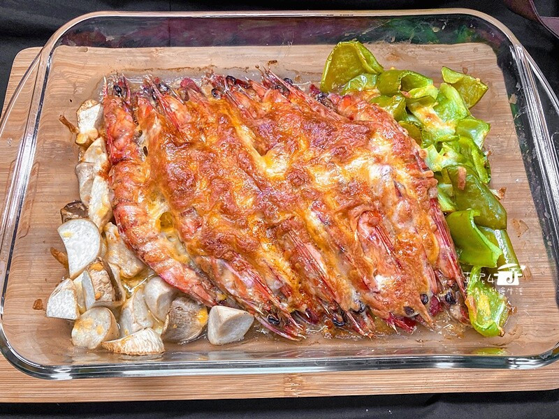 烹飪筆記│焗烤大明蝦，牽絲起司帶出明蝦的鮮甜海味