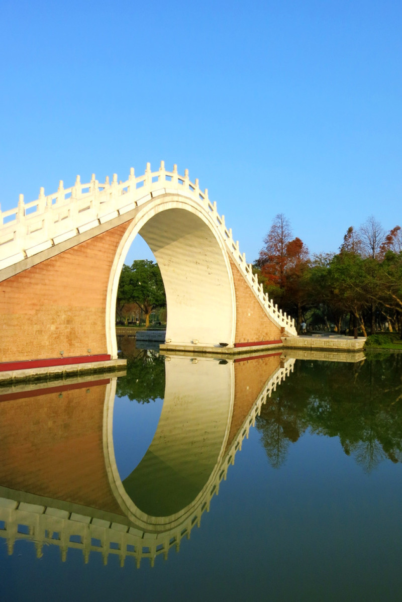 台北旅遊 ∥ 大湖公園錦帶橋，冬日風情落羽松