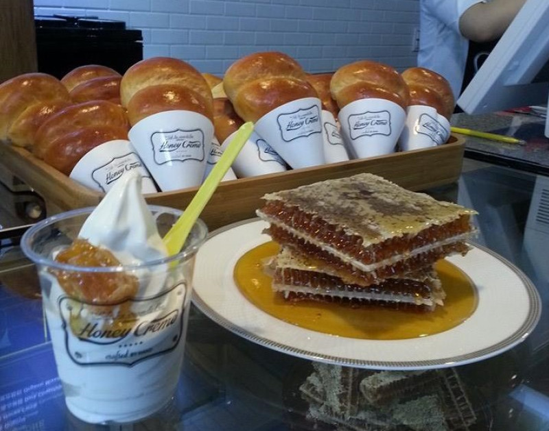 Honey Creme 東區韓流霜淇淋來襲～蜂巢冰淇淋新吃法