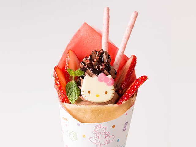 Hello Kitty 草莓巧克力可麗餅 650円(含稅)
