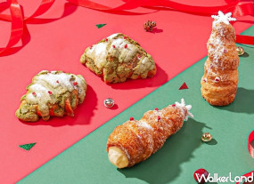 草莓控、可頌控吃起來！八月堂推出聖誕限定新品「 聖誕綠馬卡龍可頌、雪花聖誕可頌塔」，再加碼「冬季超夯草莓可頌」甜蜜回歸。
