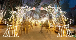 2023新北歡樂耶誕城有白爛貓！「白爛貓耶誕城、紫藤花光廊」領軍70個燈飾曝光，板橋人衝了。