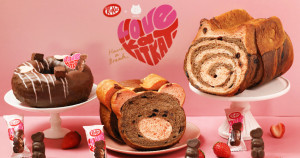 貓咪吐司地位不保！日本神聯名「KitKat小熊巧克力X貓咪吐司」限量開賣，激萌「熊熊巧克力吐司」全新登場，再吃超大爆濃「KitKat甜甜圈」。