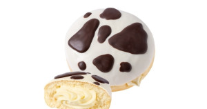 芒果冰沙買一送一！Mister Donut甜甜圈化身超萌乳牛紋，再加碼芒果冰沙限時買1送1。
