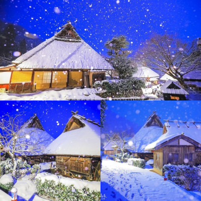 【夜巡禮】冬天京都美山雪燈廊＊宿泊茅葺民宿之旅