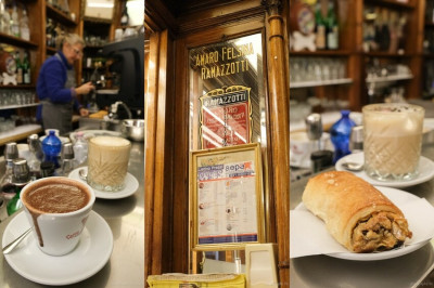 義大利威尼斯最古老咖啡館 Pasticceria Rizzardini，熱巧克力也太好喝，威尼斯特色糕點這都有！