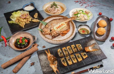 桌菜人多吃才有味道！台北凱達家宴中餐廳「盛夏珍饌」魚子醬煙燻午仔魚、蜂蜜檸檬黃花魚，任選兩道第二件半價優惠。
