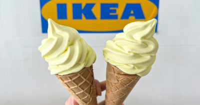 榴槤霜淇淋來了！IKEA「榴槤霜淇淋、咖哩豬排飯」今天就衝去吃，免費送「跳躍鯊魚洗碗海綿」IKEA新莊店限定。