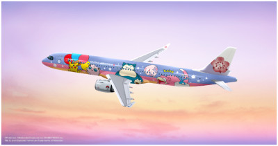 和寶可夢一起飛翔，再次自由旅行!The Pokémon Company『飛翔皮卡丘計畫』，與中華航空合作推出皮卡丘彩繪機。