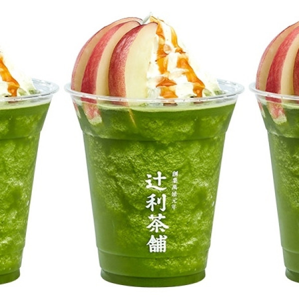 竟然是蜜桃抹茶冰沙！辻利茶舗「抹茶蜜桃辻冰沙、乳酸飲」搶攻今夏最強冰沙稱號，再也不用羨慕日本有蜜桃星冰樂了。