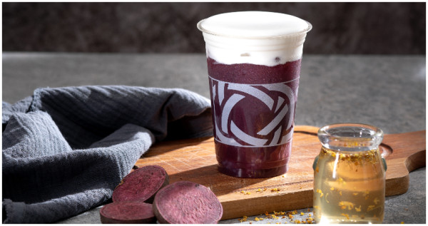 天冷想取暖？天仁CHAFFEE冬季限定「桂花紫薯茶王拿鐵」滿滿整杯料，溫暖身心靈。
