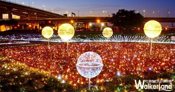 板橋人小本本快記上！板橋蝴蝶公園「2020新北河濱蝶戀季」4月中旬點燈，超過萬顆LED燈海搶佔板橋最夯打卡點。