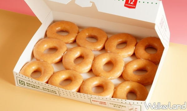 挑戰最暖心醫護人員優惠！Krispy Kreme推出「原味糖霜甜甜圈」免費兌換活動，一盒12顆「全部免費」慰勞第一線醫護人員。
