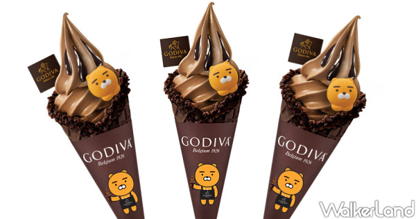 GODIVA霜淇淋跟萊恩聯名了！超萌GODIVA、萊恩聯名巧克力霜淇淋台灣就吃的到，超療癒「萊恩巧克力、萊恩凍飲杯」一定要搶打卡。