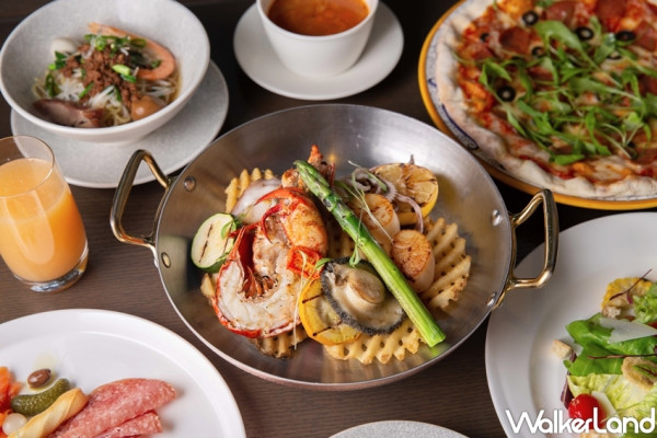 仙女系吃到飽！台北萬豪酒店Garden Kitchen推出「午間限定半自助餐」吃到飽專案，期間限定「900元有找」吃到飽。