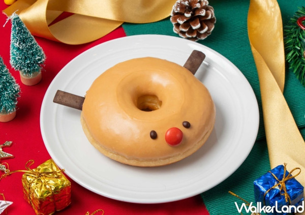 甜點控IG有夠萌！Mister Donut耶誕限定「牛奶糖麋鹿圈」呆萌系登場，限定口味「買6送3」牛奶糖、蘋果口味通通要先吃。