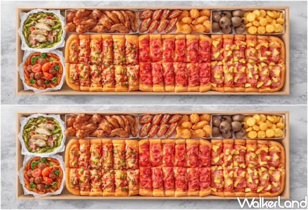 超狂「一公尺比薩」開賣了！必勝客「一公尺派對巨飽盒」超長比薩盒限店開賣，超長「100公分比薩、5種超夯點心」讓比薩控的螢幕拍不下。
