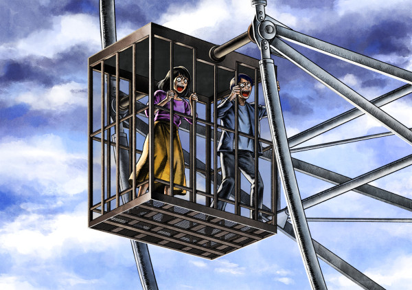 超有事「牢籠摩天輪」！富士急樂園推出怪奇新玩法，歡迎膽大者親自到50公尺高空吹拂強風。