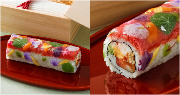 這浮誇壽司誰捨得吃！日本網路爆紅18公分「食用花壽司」，價格太美我還是用看的就好。