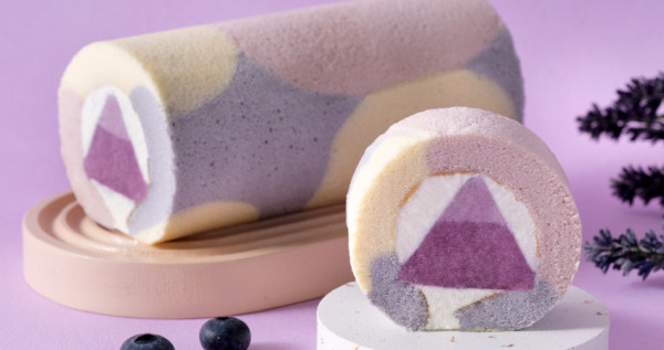 夢幻紫甜點超欠拍！！金帛手製「粉紫富士山生乳捲」甜點控搶打卡，超療癒「富士山蛋糕」讓你少女心大爆發。