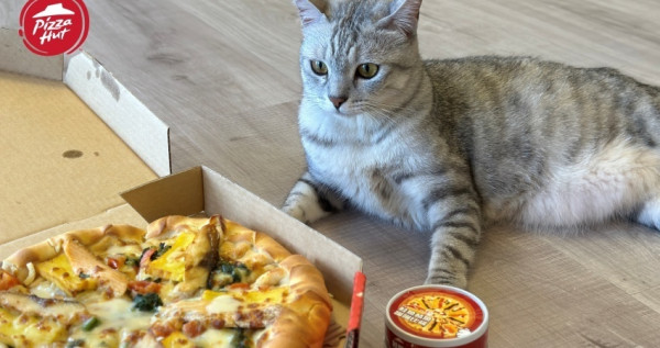 貓貓也能吃披薩！必勝客「鮭魚鯖魚喵喵比薩罐頭」限量開賣，530「國際抱貓日」貓奴買比薩、就送罐罐。