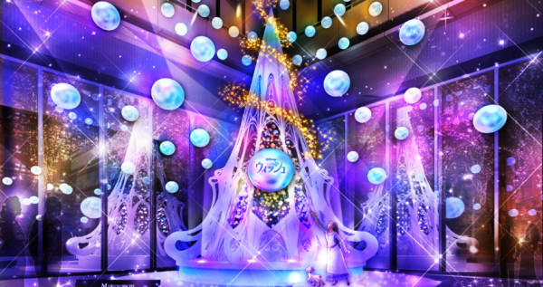 絕美迪士尼點燈秀拍翻！東京丸之內「迪士尼100週年點燈秀」11月登場，稀有藍綠色「冰雪奇緣聖誕樹」、璀璨浪漫「美女與野獸花園」都必拍。