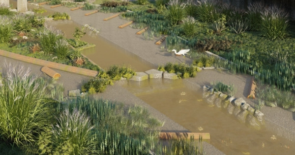 泰山人久等了！泰山大窠坑溪水環境營造二期3D示意圖搶先看，預計2024年底完工、打造全新水生動植物場域。