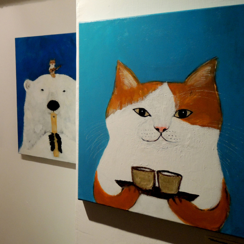 【台北展演】《PePe Shimada》個人畫展（2012/06/10-07/14）@學校咖啡館，日本畫貓大師的治癒心靈作品