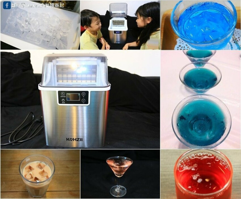 網購電器|KOHZII康馳-24H透明冰全自動製冰機KIM2000|超大3.2L大水箱.外掛水箱|13-25分鐘即可製冰.24小時定