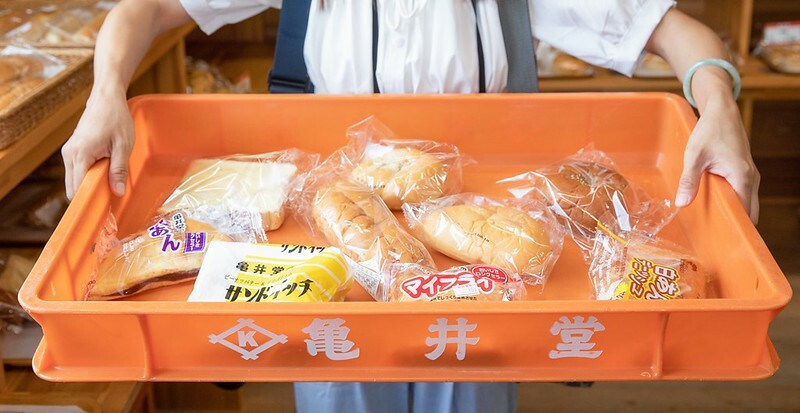 【鳥取美食】鳥取のパン亀井堂.兩款鳥取古早味三明治.120年歷久不衰