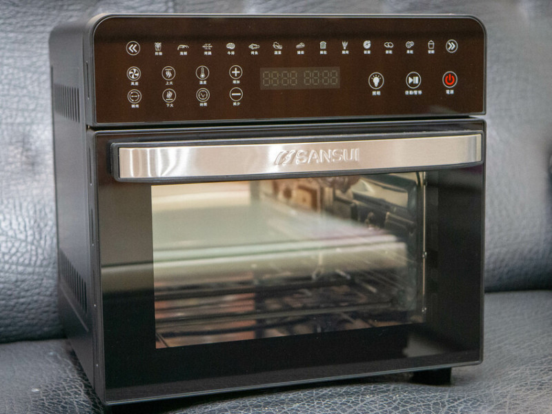 【開箱】SANSUI山水15L旋風溫控智能氣炸烤箱，上下火獨立溫控13+N種模式，不鏽鋼內膽好清理！