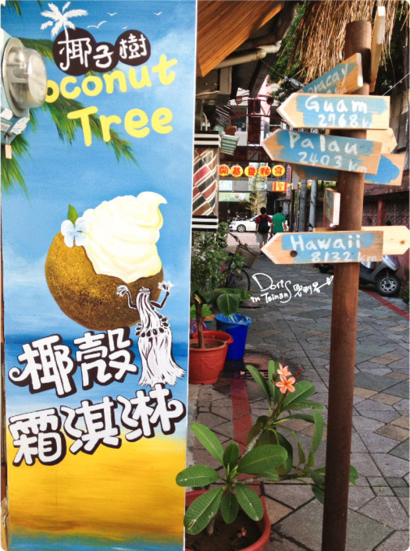 
台南♥食│赤崁樓旁巷內的熱帶風【椰子樹coconut Tree-椰殼霜淇淋】
