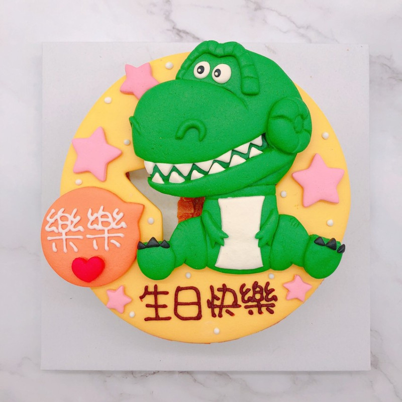 恐龍手作造型蛋糕推薦，抱抱龍生日蛋糕作品開箱分享