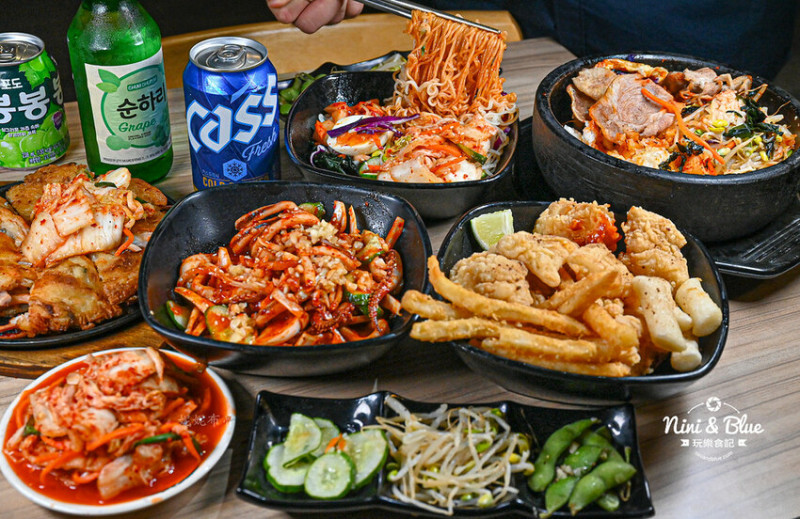 韓國華僑開的平價韓式料理、好吃石鍋拌飯、炸年糕、涼拌魷魚-妮妮布魯