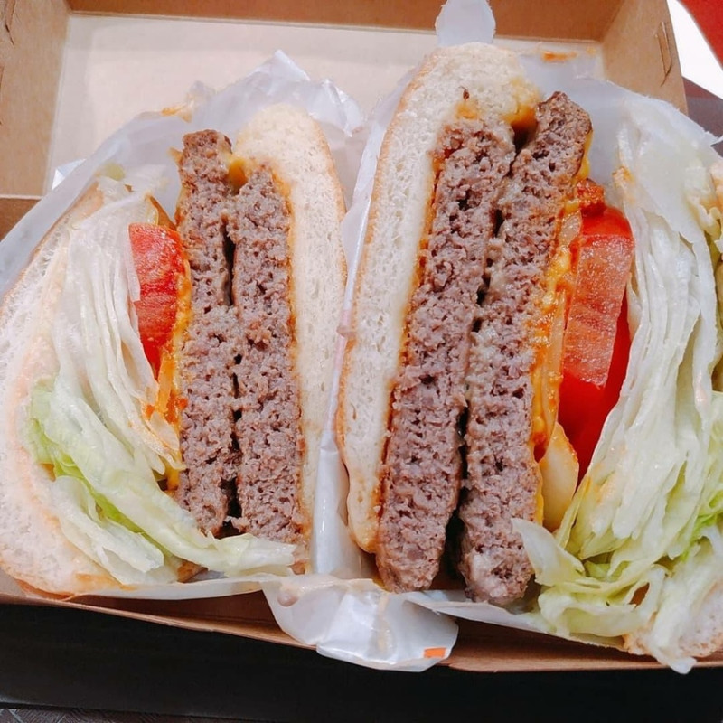 [新光三越信義A11B2美食街美食] #淘客美式漢堡3號餐鬼椒牛肉起司堡XL (兩片牛肉，兩片起司) #淘客美式漢堡信義店