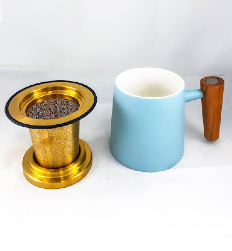 【新北鶯歌】茶具推薦-宜龍Eilong 人文馬克杯、璀璨濾茶器是辦公室泡茶、品味生活、最優雅的個人泡茶杯、送禮自用兩相宜