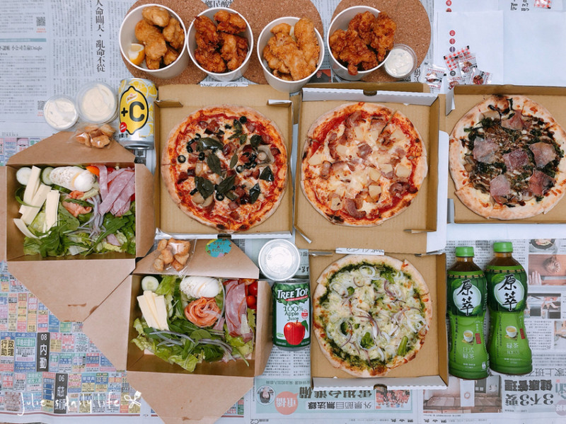 萬華 披薩-Rest & Roll 糰圓手工披薩-Ubereats外送、外帶-炸物、沙拉 @跟著Julie一起走吧