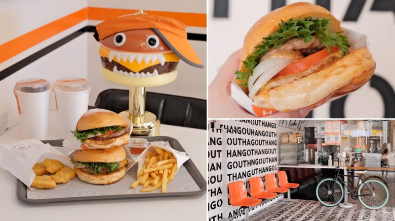 【樹林美食推薦】很好漢堡Hang Out Burger～美式裝潢風格、獨特網美打卡的漢堡餐廳～樹林平價美食、樹林美式餐廳推薦