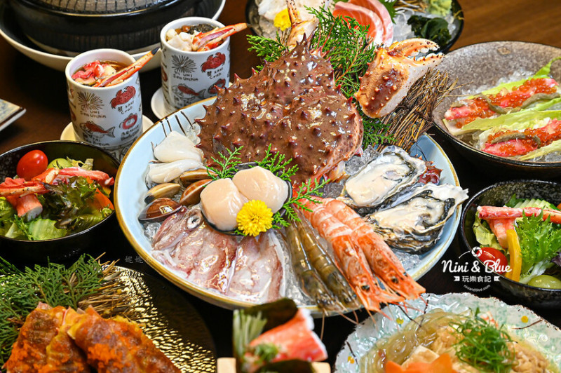 台中生猛海鮮餐廳，客製化日式料理、帝王蟹12吃 -妮妮布魯