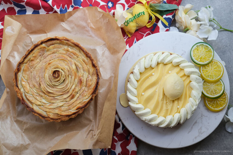 台中蛋糕甜點工作室「良夜食事」檸檬塔、蘋果塔，香脆與真材實料的幸福感