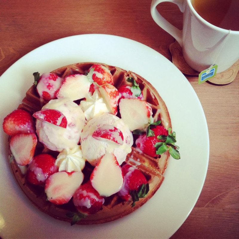 
 朝思暮想那草莓鬆餅 #RoseTeaHouse
