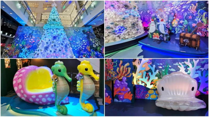 2019台茂購物中心－超美海洋風珊瑚聖誕樹！