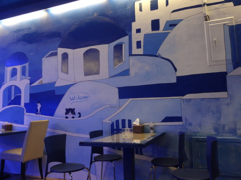 1021001[禮官三小愛台灣]第三雷空有地中海風格的藍色地圖咖啡館Bule Map餐點須再加強