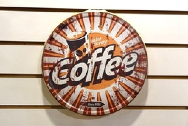 Coffee咖啡蓋擺飾B (鐵製.壁飾.挂飾.復古.工業風.個性.仿舊.立體)