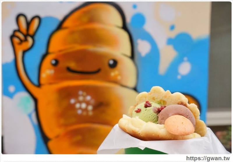 柳川や彩繪麵包店 - 可愛的冰淇淋菠蘿麵包與彩繪牆，好吃又好拍