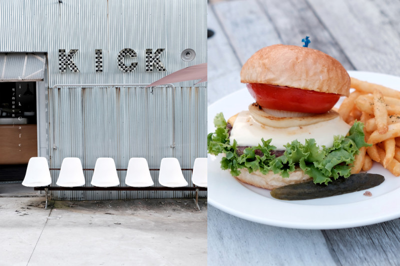 Kick Cafe 新北新店，關於漢堡：週末限定的機車騎士精神。新店美食/貨櫃餐廳/美式餐廳【男子的日常生活】