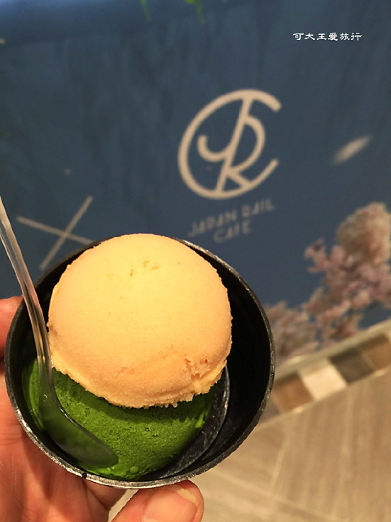 微風南山甜點美食JAPAN RAIL CAFE抹茶冰淇淋，幸福滿點