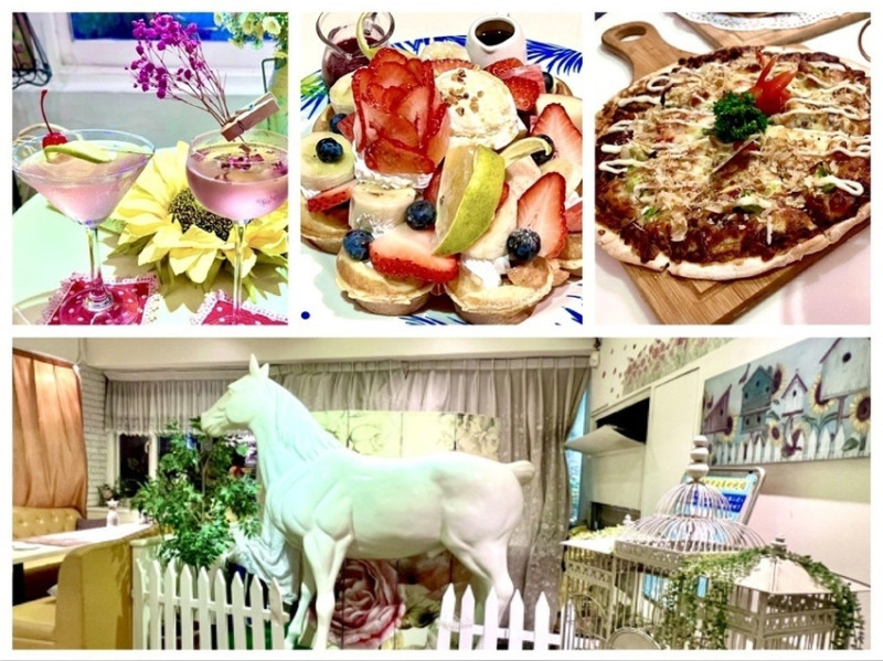 [台北]西門町 Oyami Cafe 夢幻網美餐廳 餐點美味好吃讓人再三回訪|歐式鄉村雜貨風餐廳| 歐亞米義式廚房好拍又好吃|下午跟著姊妹一起微醺