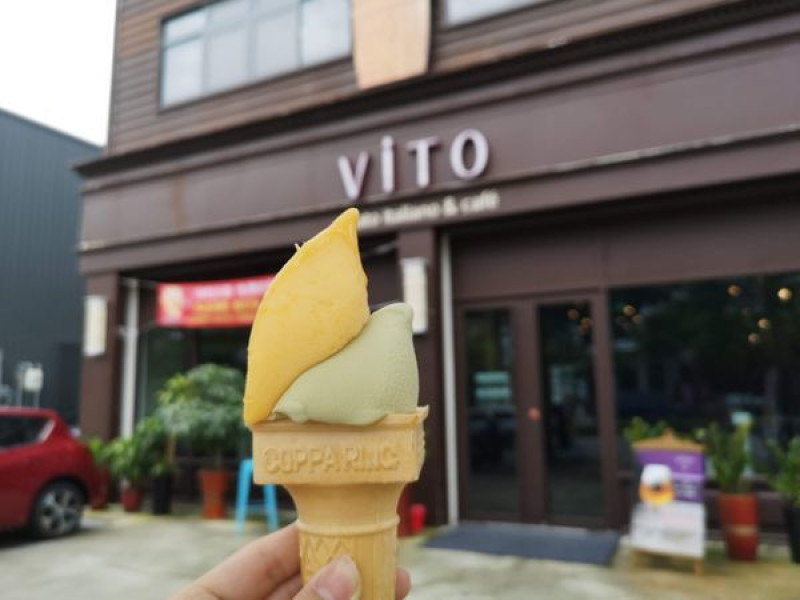 【台中 南屯區】來自日本福岡義式冰淇淋，隱藏版美食、必拍火把冰淇淋、義大利裝潢『ViTO Taiwan 』