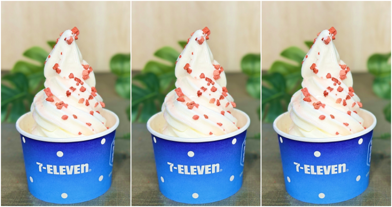 小七霜淇淋新口味！7-ELEVEN「櫻花莓果可爾必思霜淇淋」高雄搶先開賣，鐵粉衝「高雄櫻花季」才吃得到。